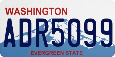 WA license plate ADR5099