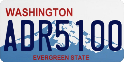 WA license plate ADR5100