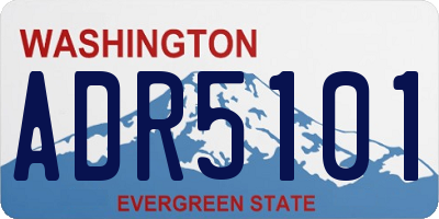 WA license plate ADR5101