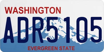 WA license plate ADR5105