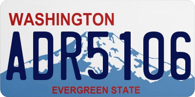 WA license plate ADR5106