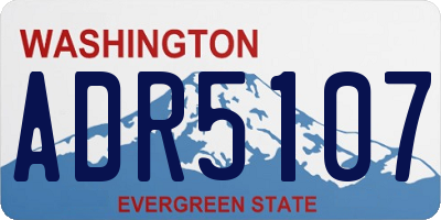 WA license plate ADR5107