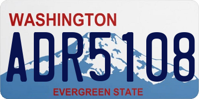 WA license plate ADR5108