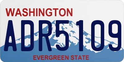 WA license plate ADR5109