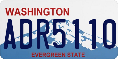 WA license plate ADR5110