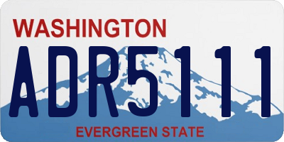 WA license plate ADR5111