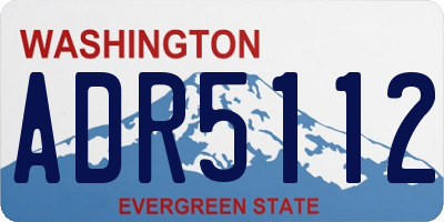WA license plate ADR5112