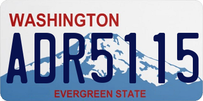 WA license plate ADR5115