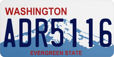 WA license plate ADR5116