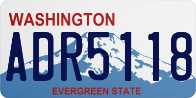 WA license plate ADR5118