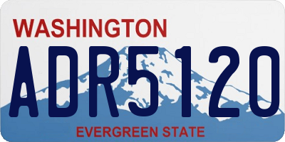 WA license plate ADR5120