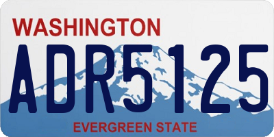 WA license plate ADR5125