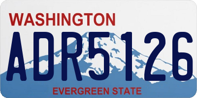 WA license plate ADR5126