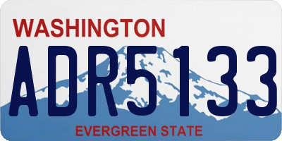 WA license plate ADR5133