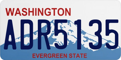 WA license plate ADR5135