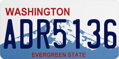 WA license plate ADR5136
