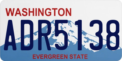 WA license plate ADR5138