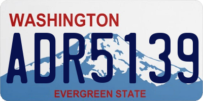 WA license plate ADR5139