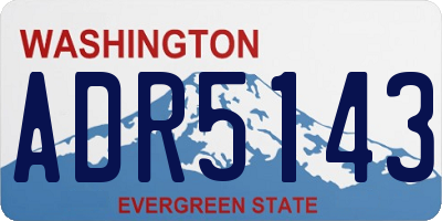WA license plate ADR5143