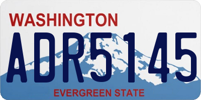 WA license plate ADR5145