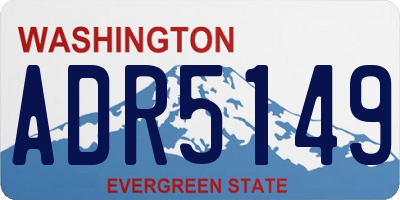 WA license plate ADR5149
