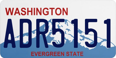 WA license plate ADR5151