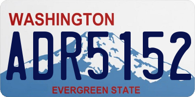 WA license plate ADR5152