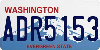 WA license plate ADR5153