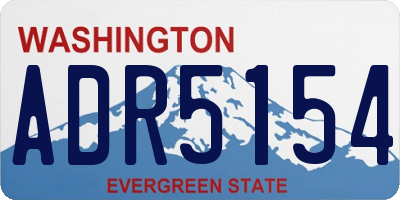 WA license plate ADR5154