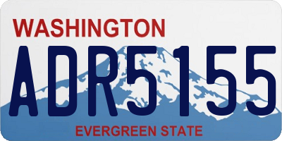 WA license plate ADR5155
