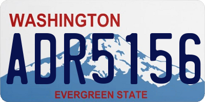 WA license plate ADR5156