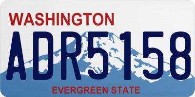 WA license plate ADR5158