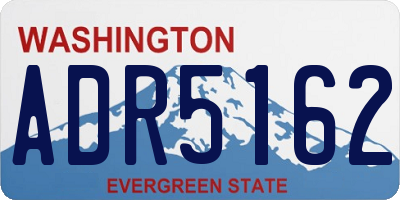 WA license plate ADR5162