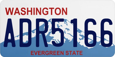 WA license plate ADR5166