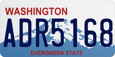 WA license plate ADR5168