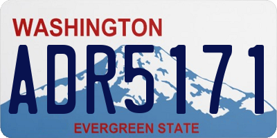 WA license plate ADR5171