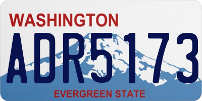 WA license plate ADR5173