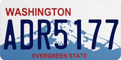 WA license plate ADR5177