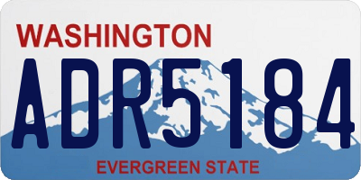 WA license plate ADR5184