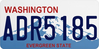WA license plate ADR5185
