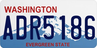 WA license plate ADR5186