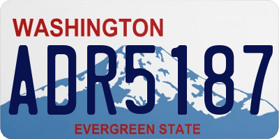 WA license plate ADR5187
