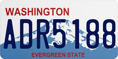WA license plate ADR5188