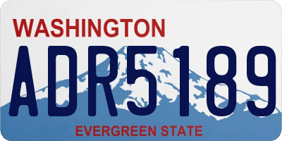 WA license plate ADR5189