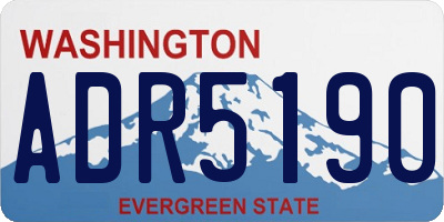 WA license plate ADR5190