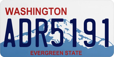 WA license plate ADR5191