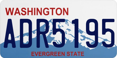 WA license plate ADR5195