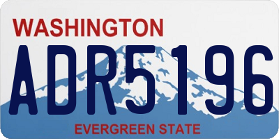 WA license plate ADR5196