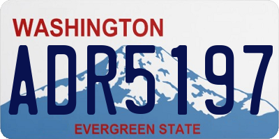 WA license plate ADR5197