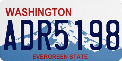 WA license plate ADR5198